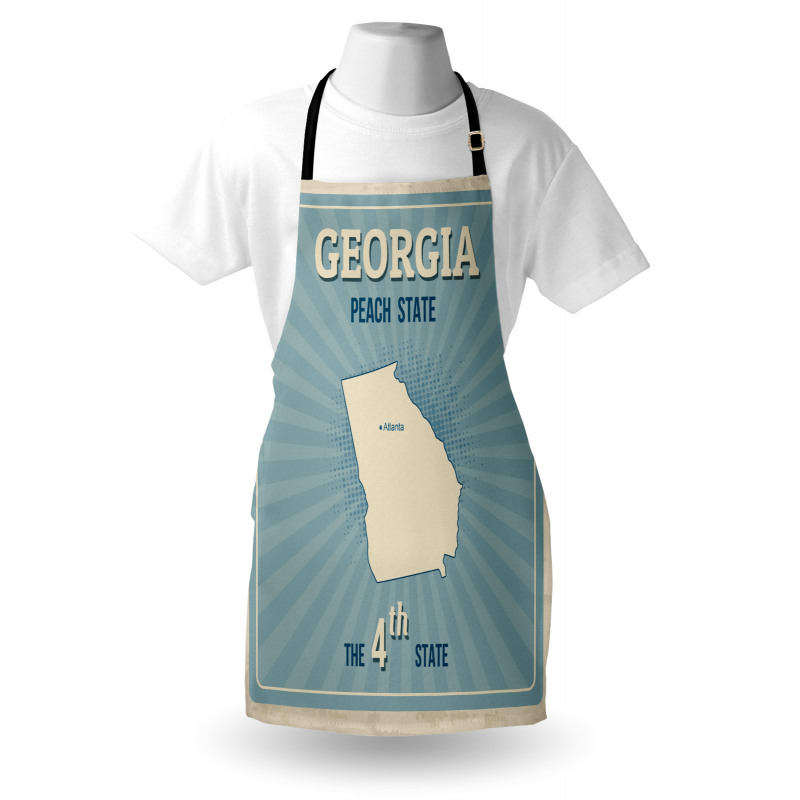 Typographic Map Pattern Apron