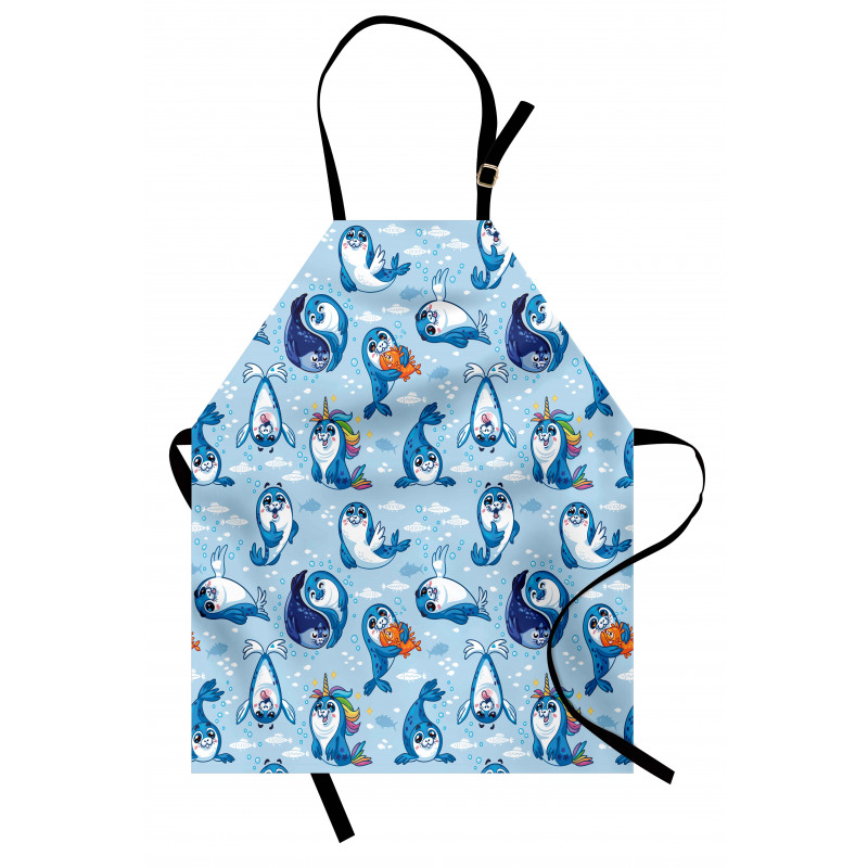 Cartoon Friendly Seal Apron