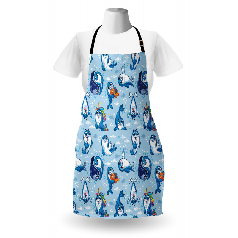 Cartoon Friendly Seal Apron