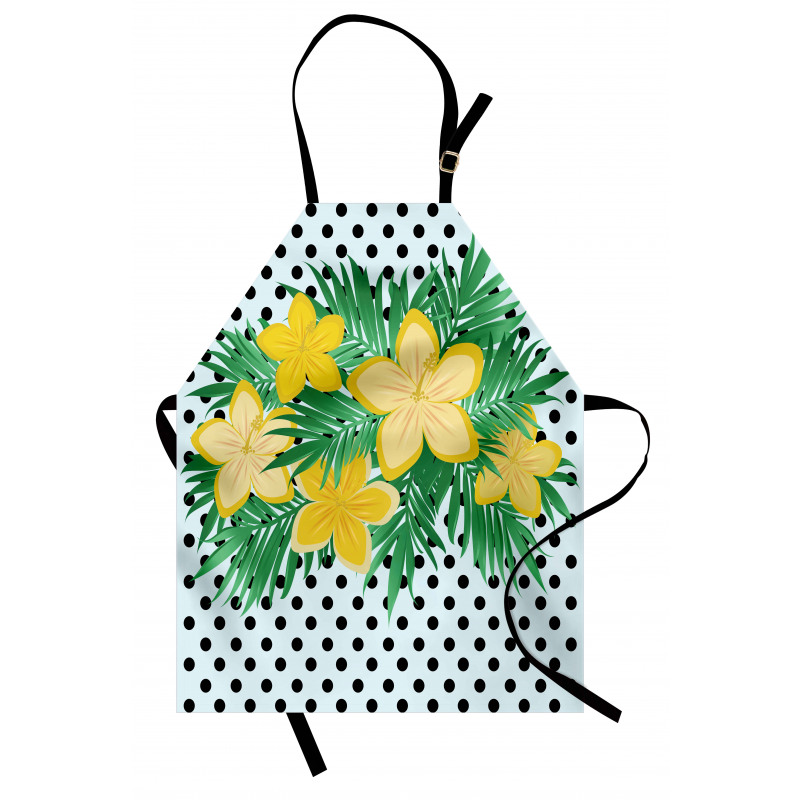 Exotic Flower Polka Dots Apron