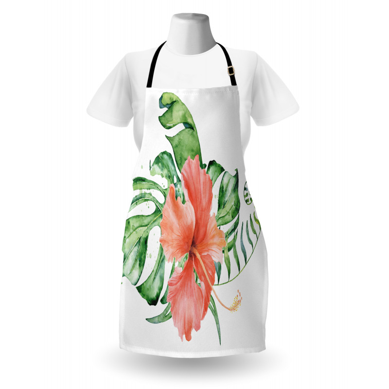 Lush Exotic Single Flower Apron