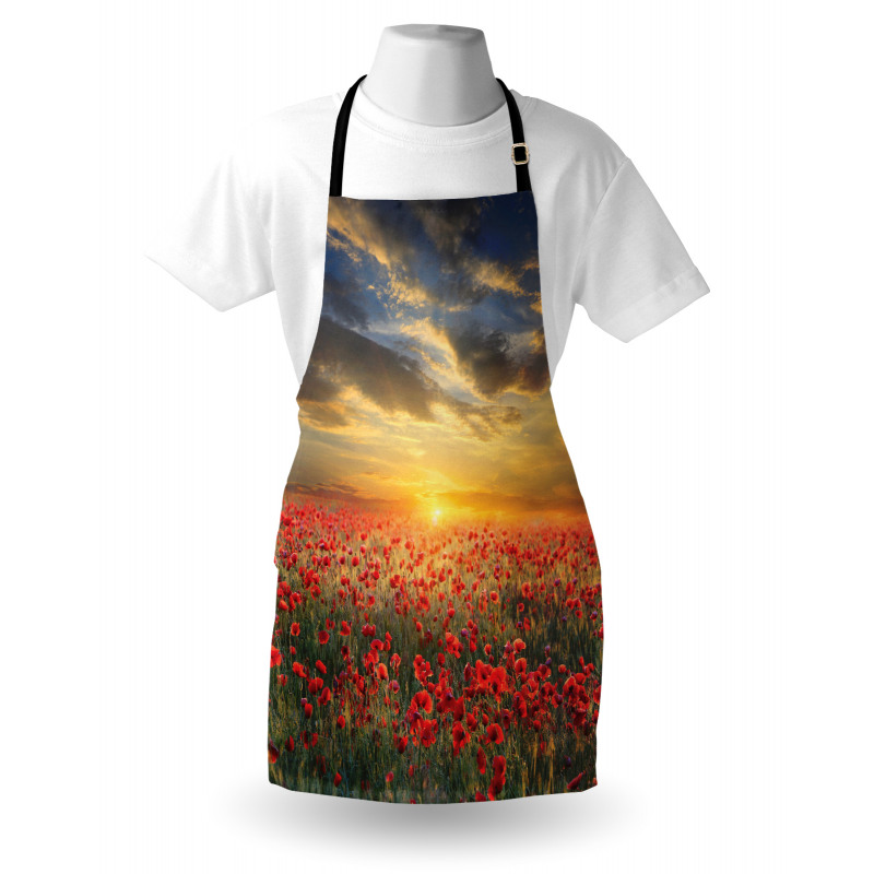 Scenic Field Sunset Sky Apron