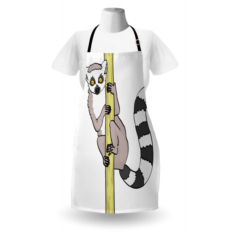 Tropical Ring Tailed Cartoon Apron