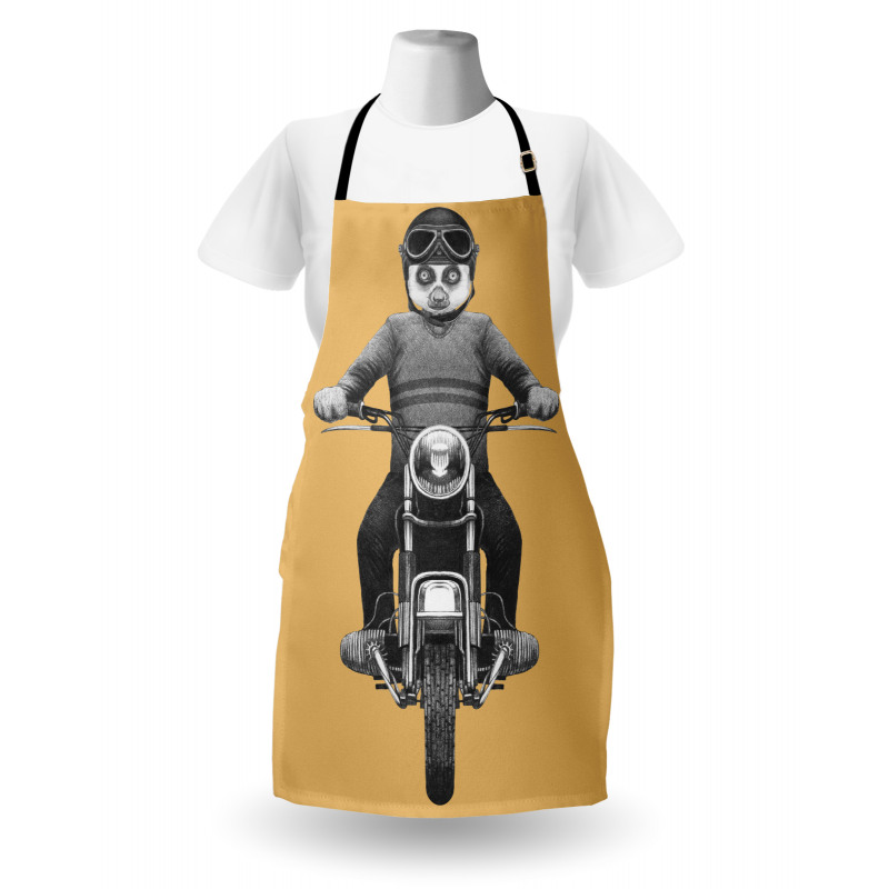 Tropical Monkey Scooter Art Apron