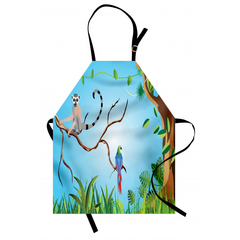 Tropical Botanical Parrot Apron