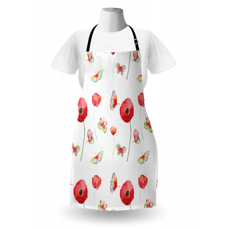 Poppy Butterfly Romance Apron