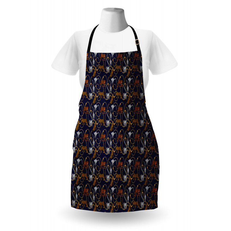 Tiger Leopard Chains Exotic Apron