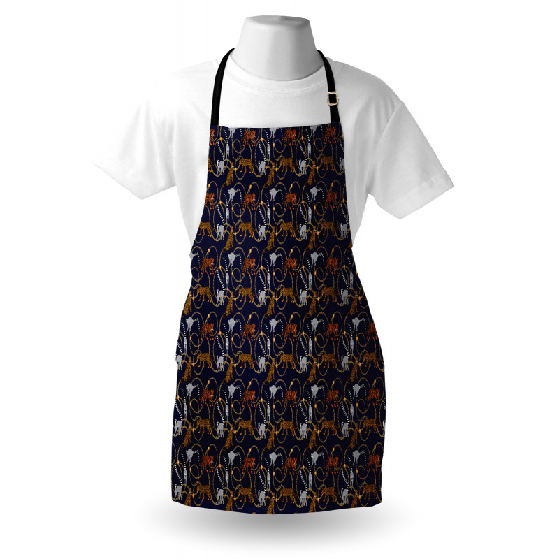 Tiger Leopard Chains Exotic Apron