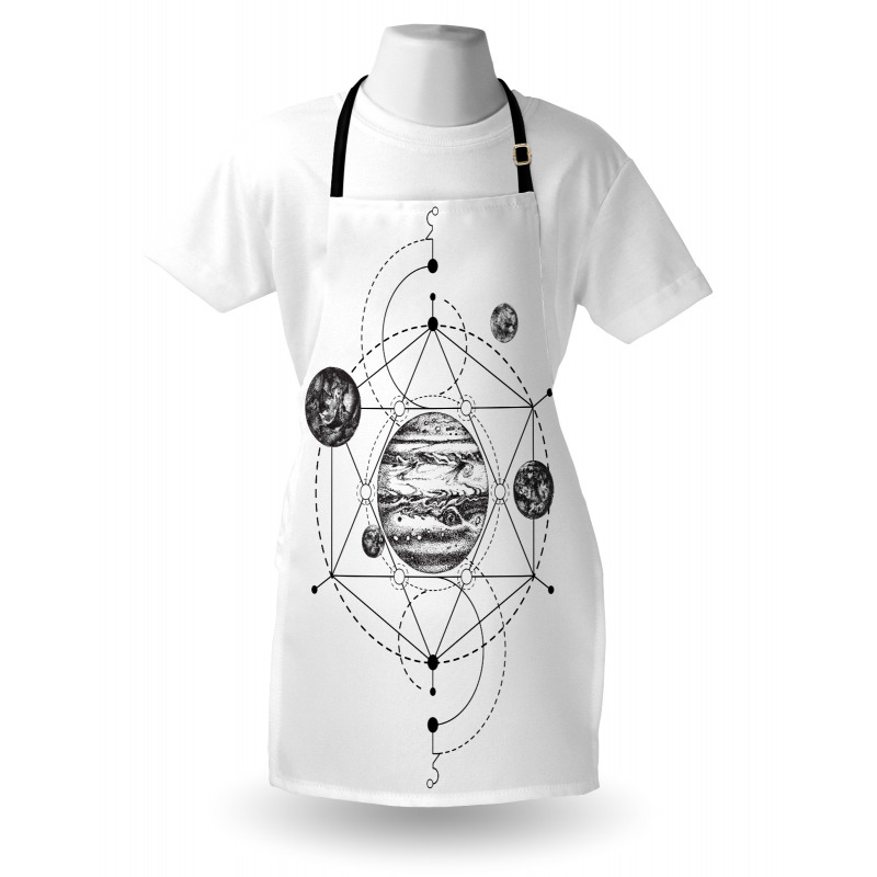 Modern Geometric Planets Apron