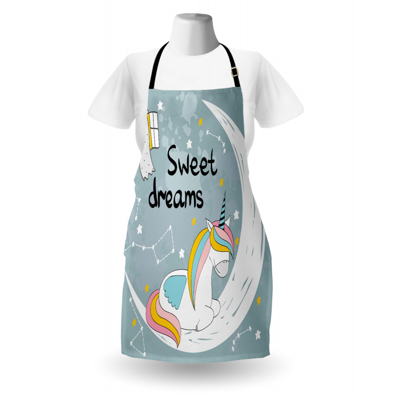 Unicorn on Crescent Apron