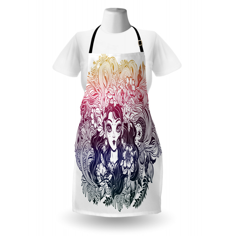 Celtic Floral Fairy Girl Apron