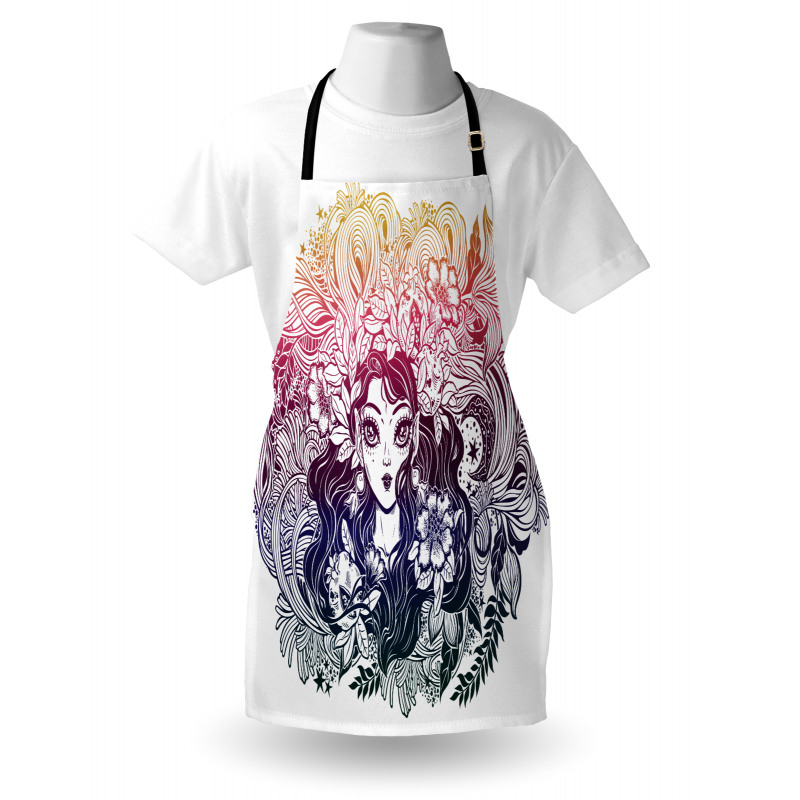 Celtic Floral Fairy Girl Apron