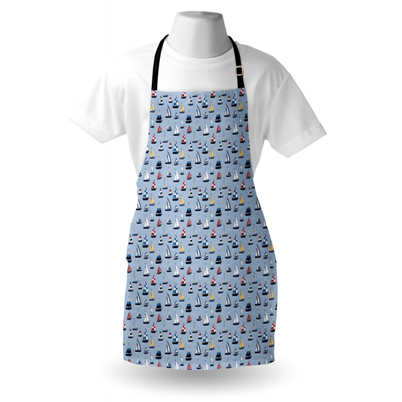 Sailboats Racing Swelling Apron