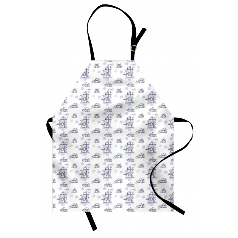 Vessels Watercolor Sketch Apron