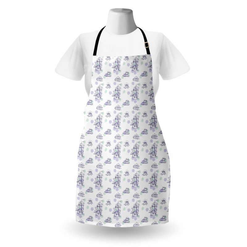 Vessels Watercolor Sketch Apron