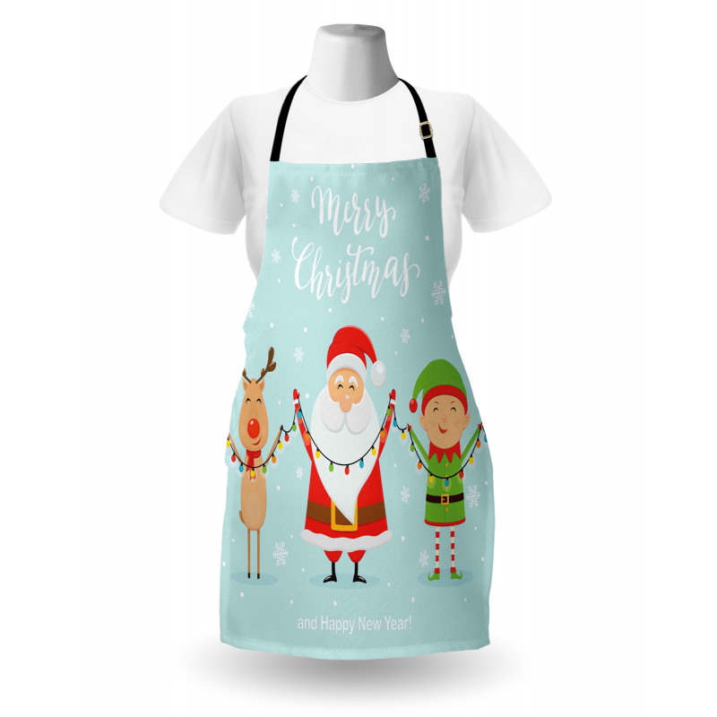 Characters Holding Ornaments Apron