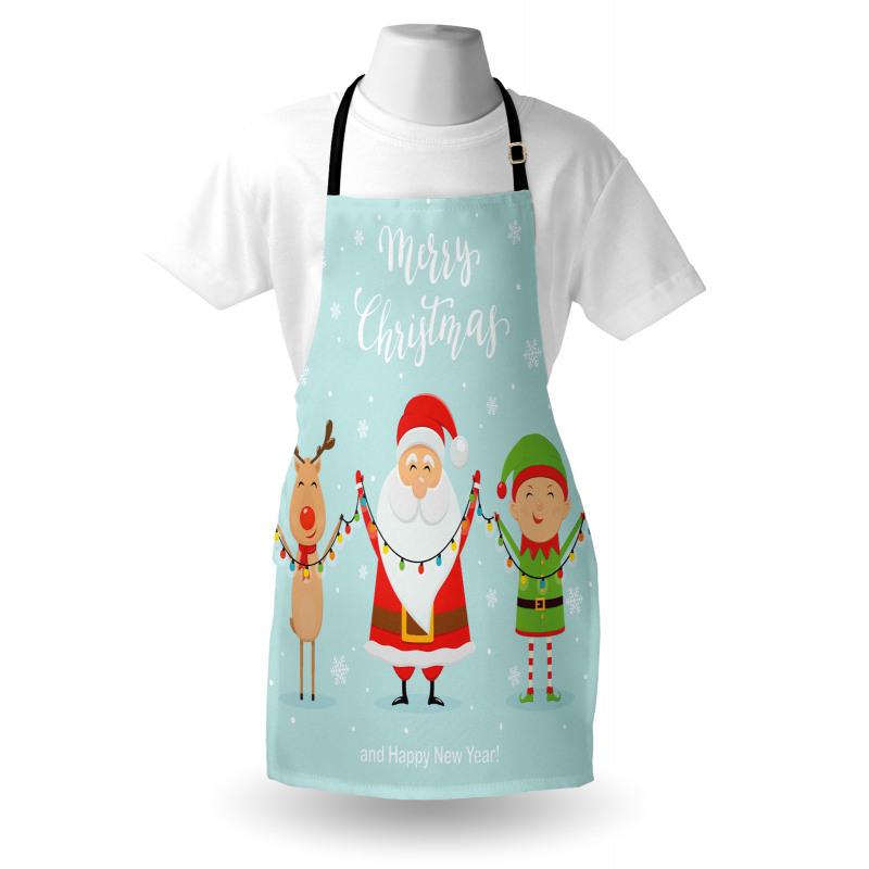 Characters Holding Ornaments Apron