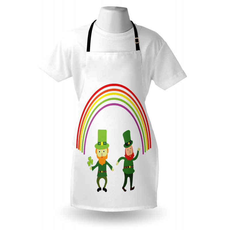 Leprechauns Under a Rainbow Apron