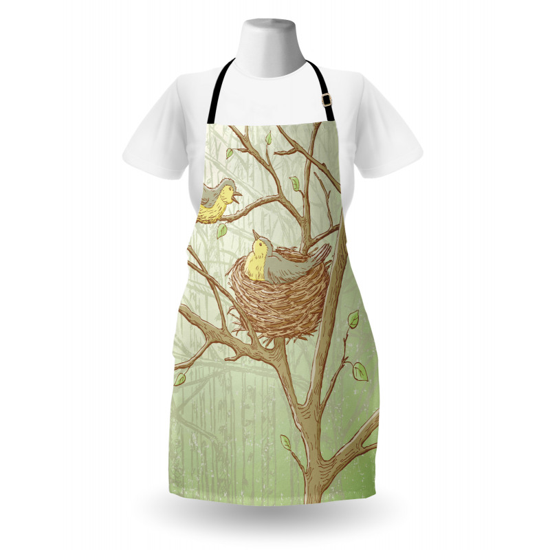 Tree Animals Spring Woods Apron