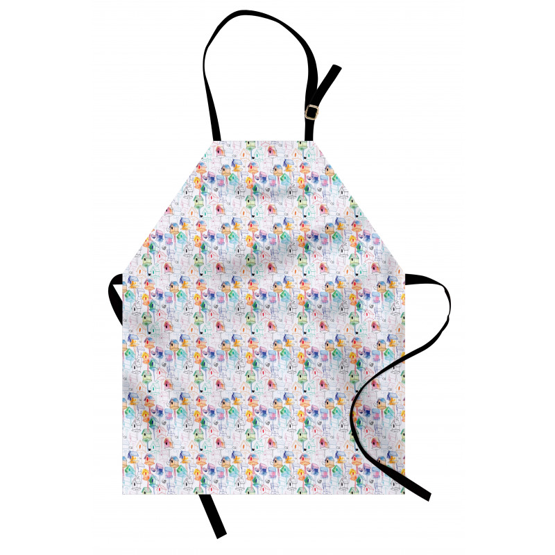 Colorful Nests Sketch Apron