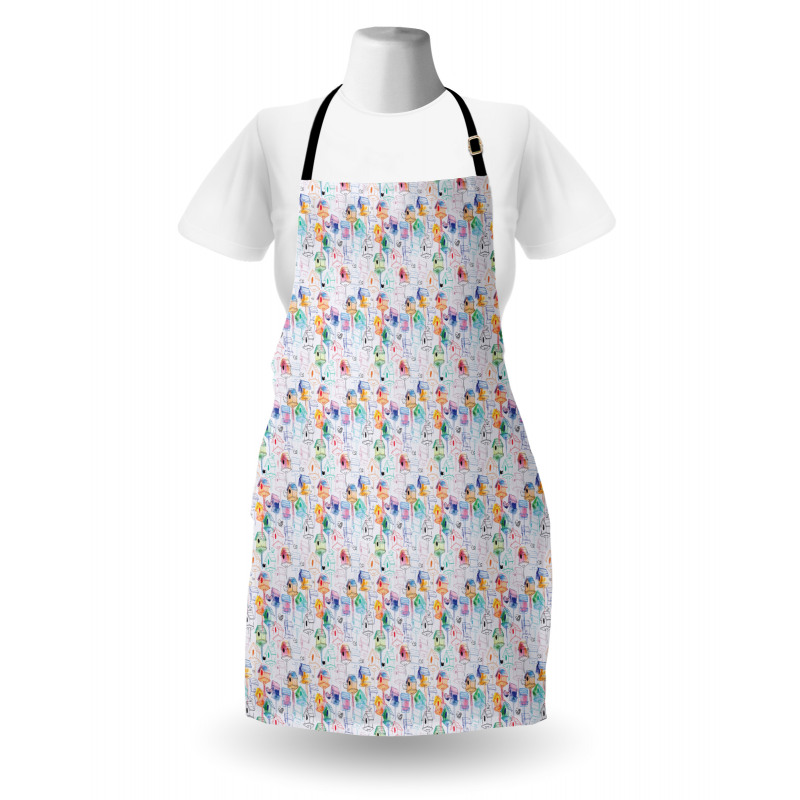 Colorful Nests Sketch Apron