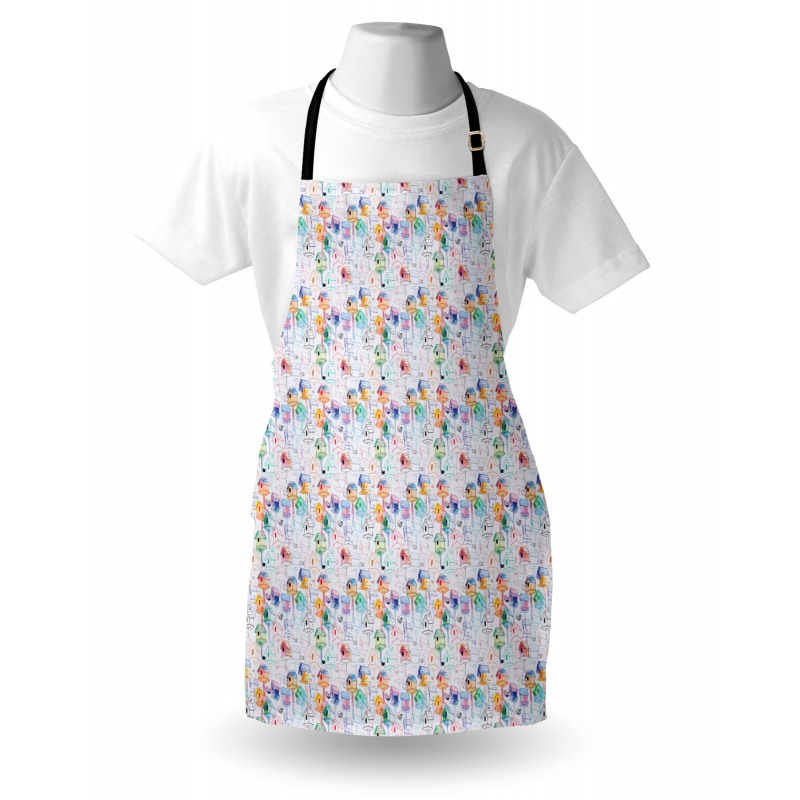 Colorful Nests Sketch Apron