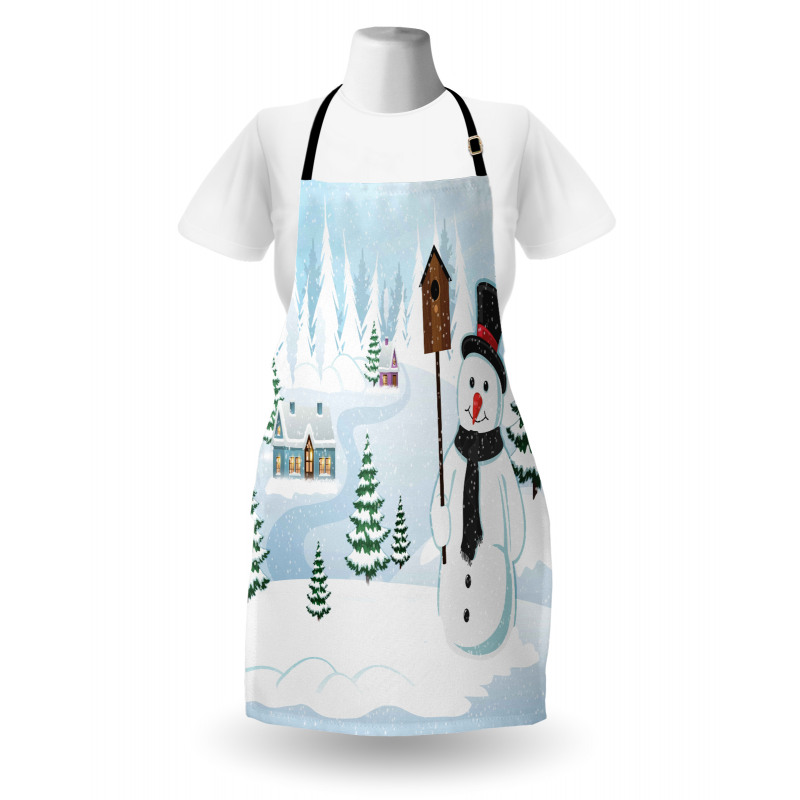 Frosty Holds Nest Graphic Apron