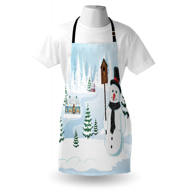 Frosty Holds Nest Graphic Apron