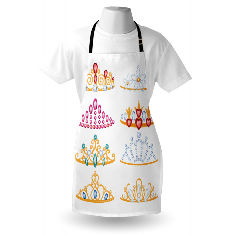 Golden Gemstones Tiaras Apron