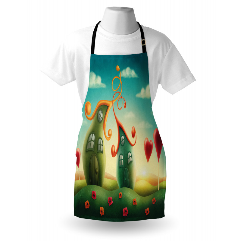 Heart Shaped Trees Red Apron