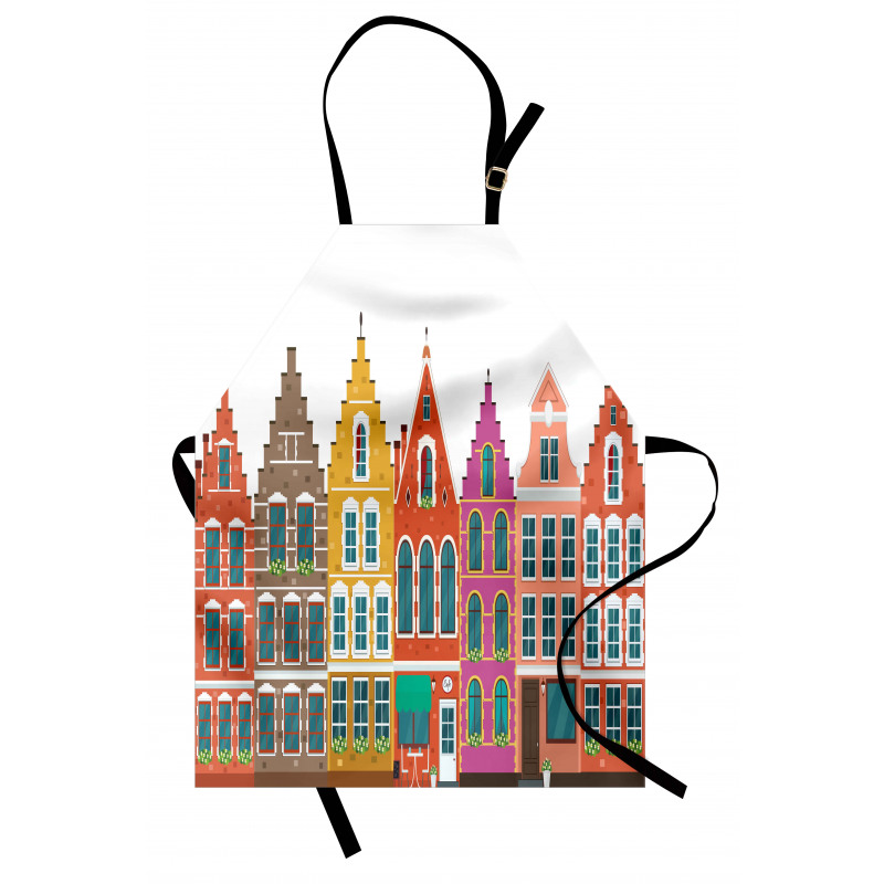 European Colorful Houses Apron