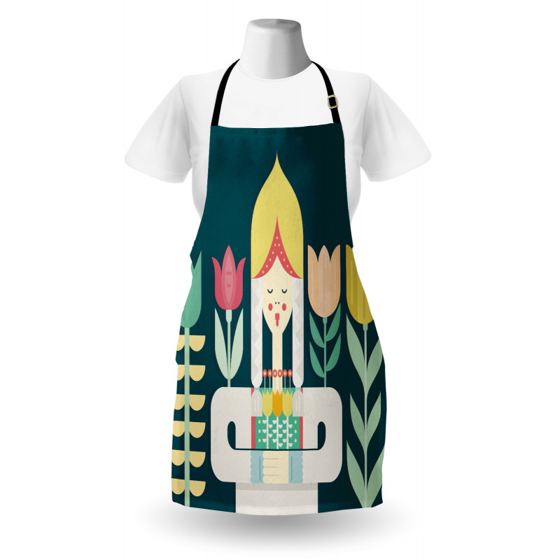 Dutch Girl and Flowers Apron