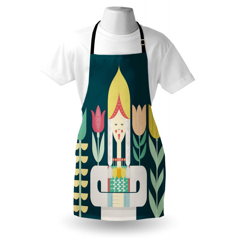 Dutch Girl and Flowers Apron