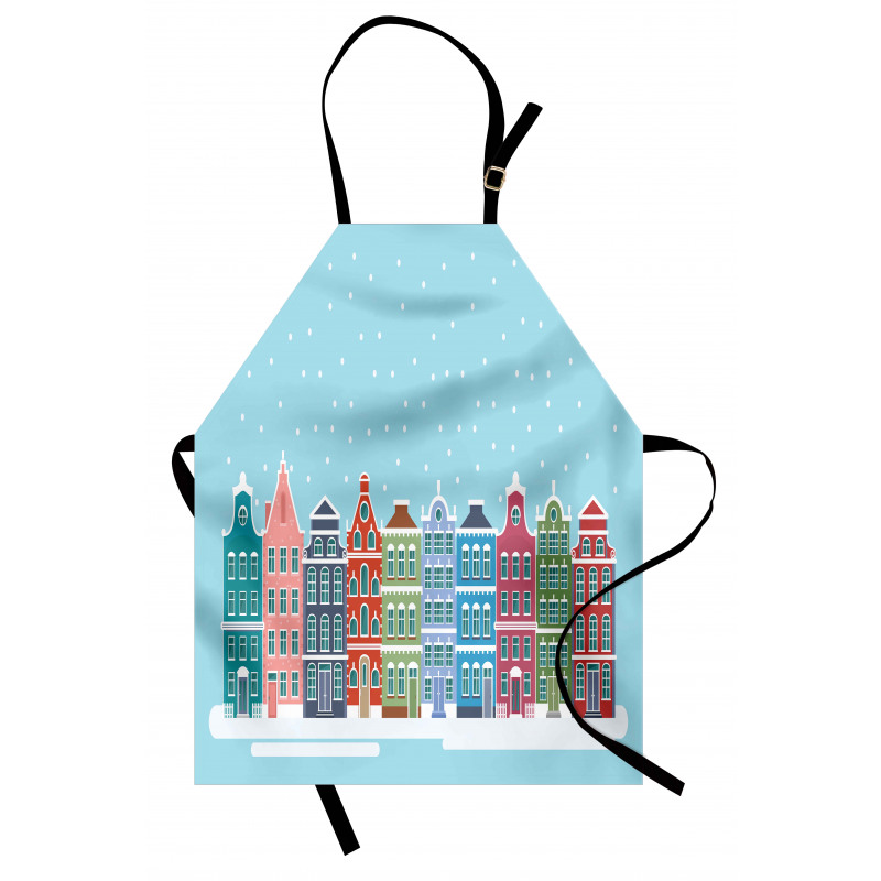 Snowy Town in Holland Apron