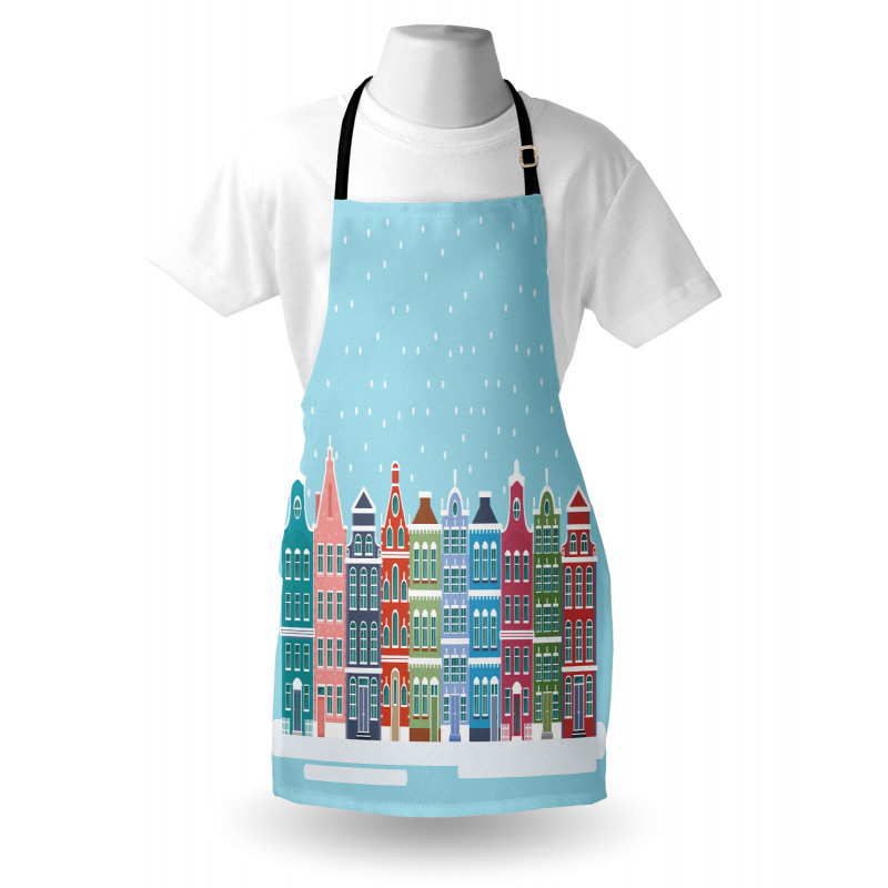 Snowy Town in Holland Apron