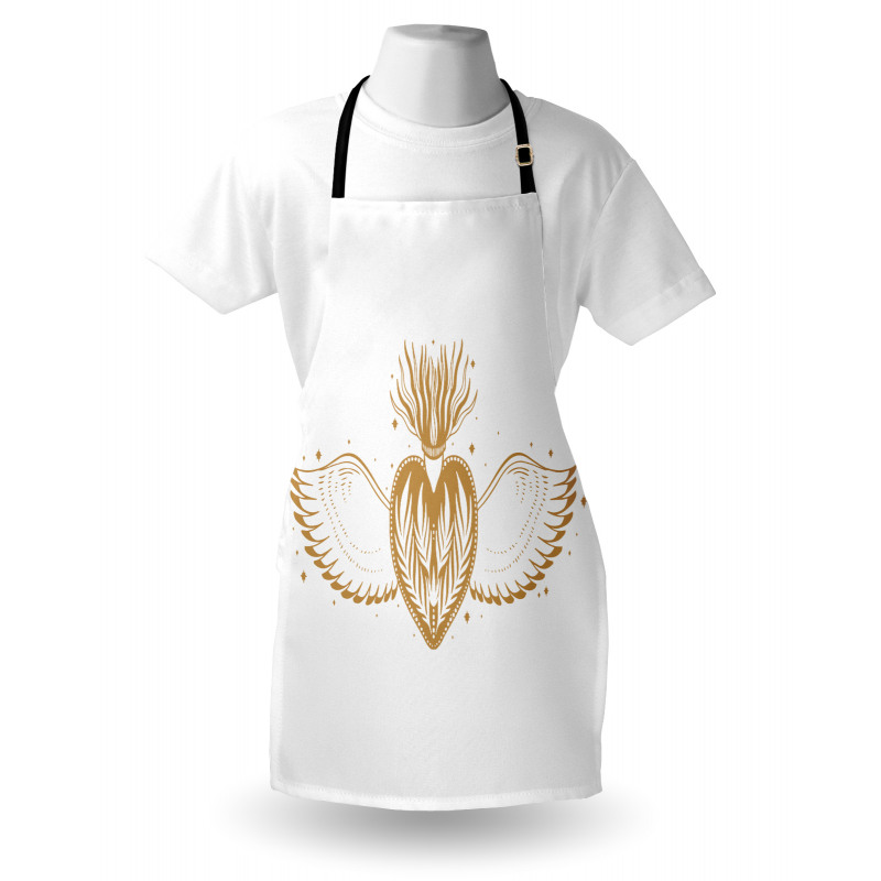 Winged Heart with Crown Apron