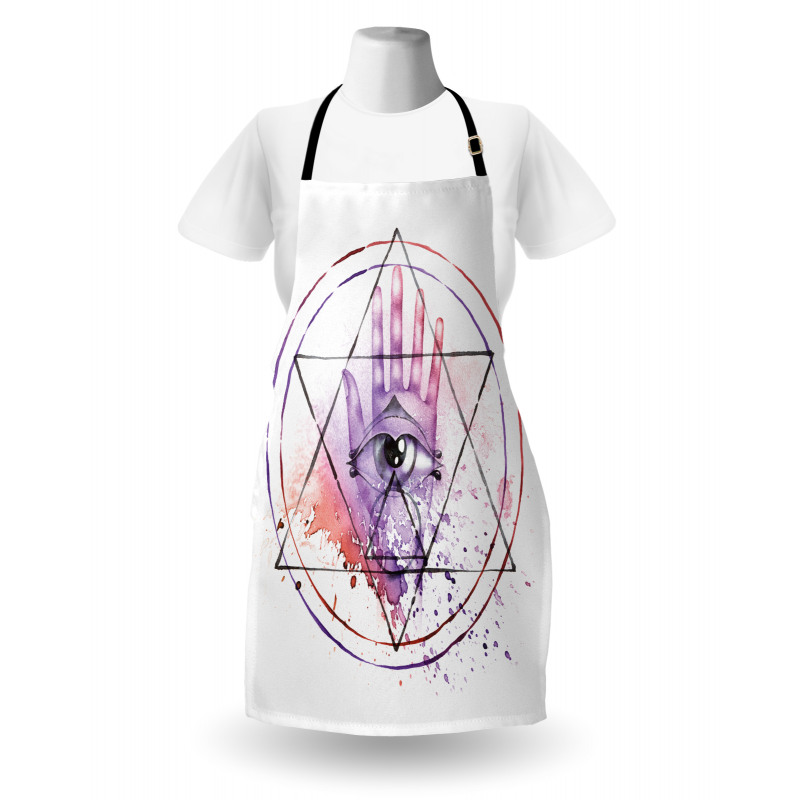 Watercolor All Seeing Eye Apron