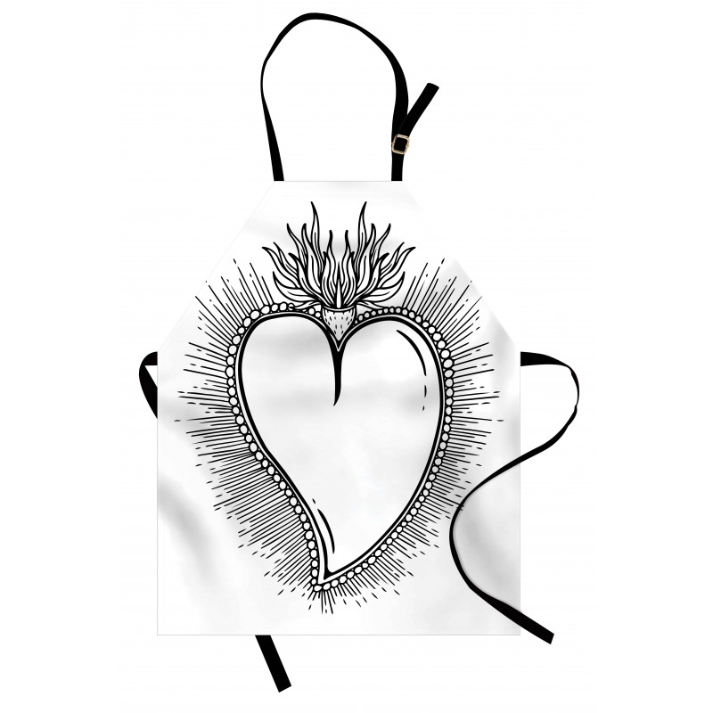 Heart with Rays Apron