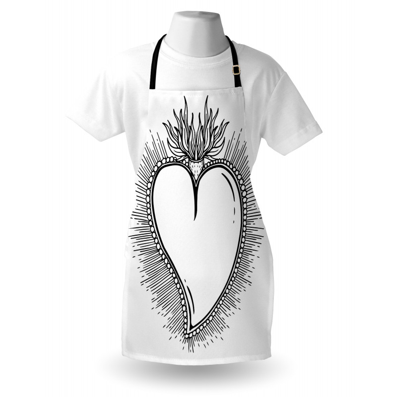 Heart with Rays Apron