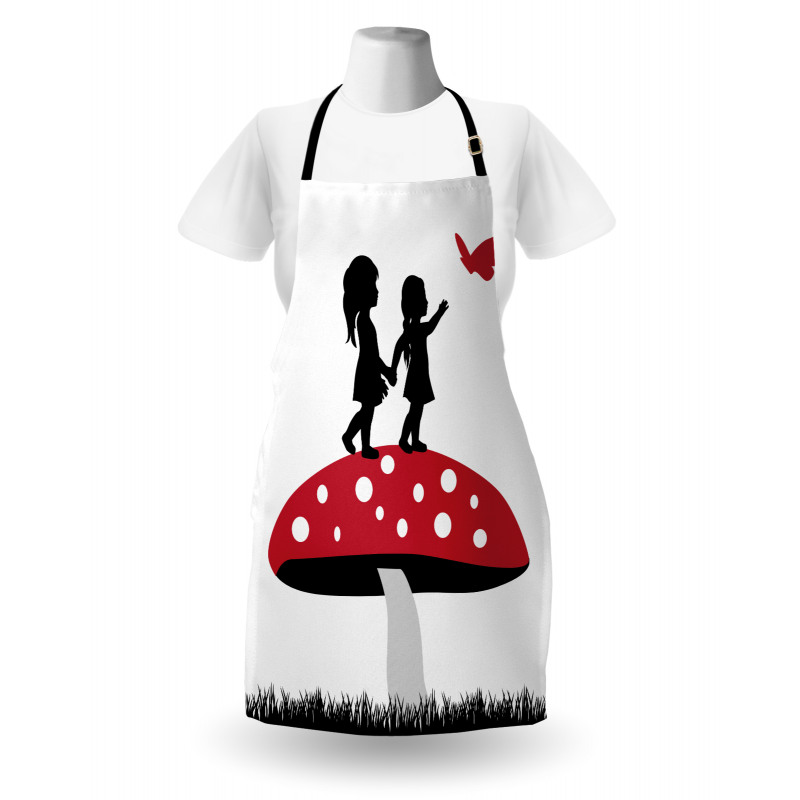 Little Girls on Toadstool Apron