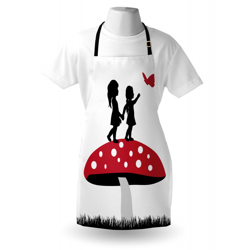 Little Girls on Toadstool Apron