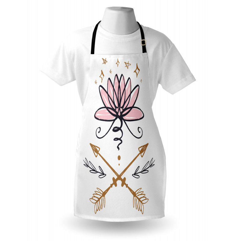 Lotus and Arrows Sketch Apron