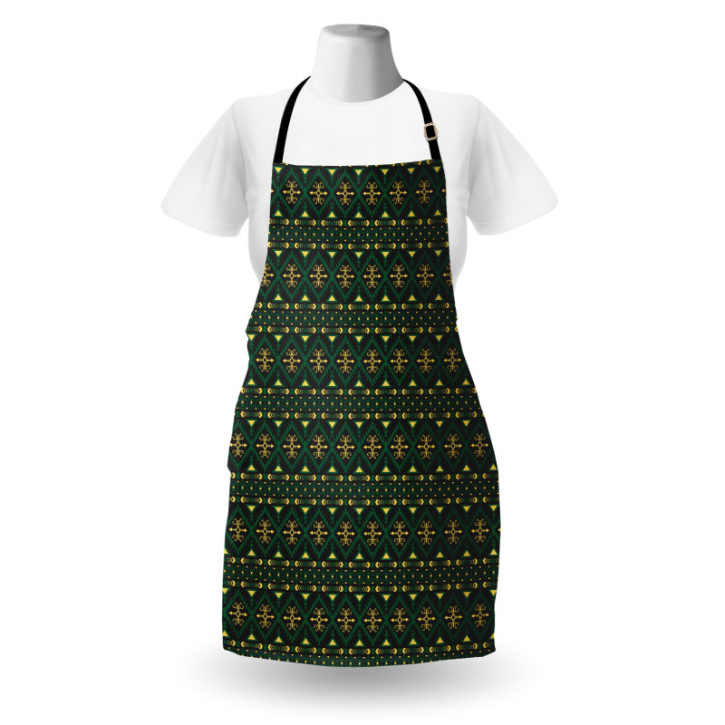 Tribal Motifs and Shapes Print Apron