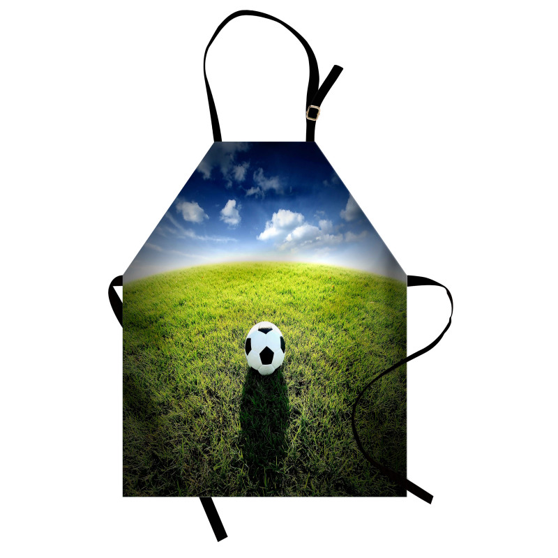 Soccer Ball on a Grassy Hill Apron