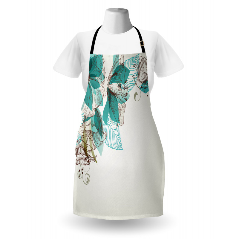 Flowers Buds Leaf Apron