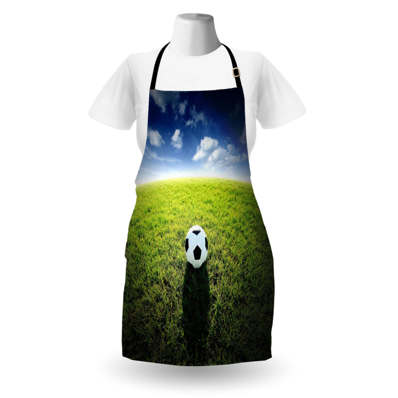 Soccer Ball on a Grassy Hill Apron