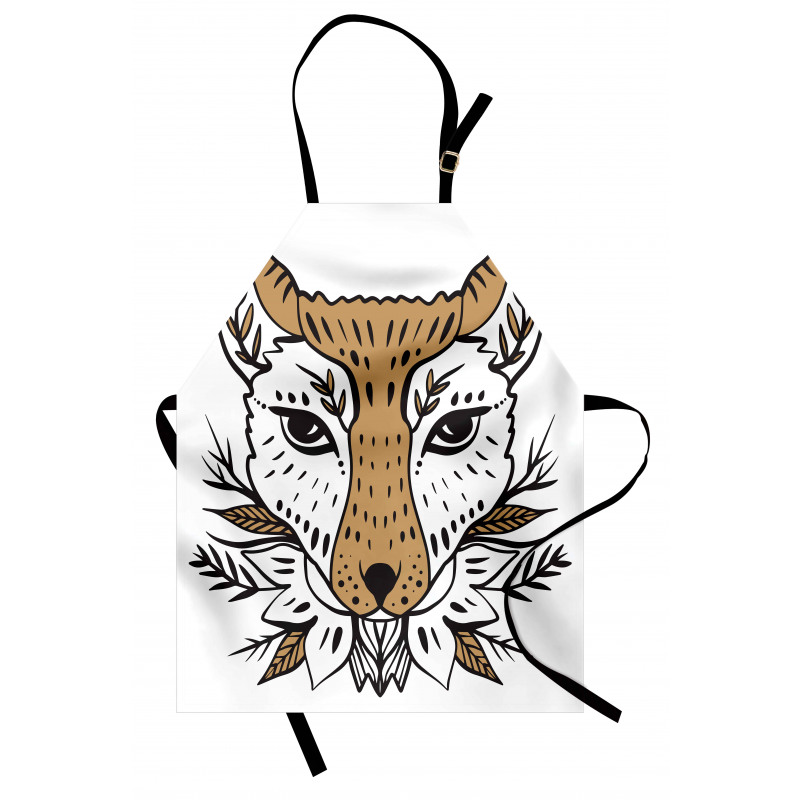 Botanical Ornament Animal Head Apron