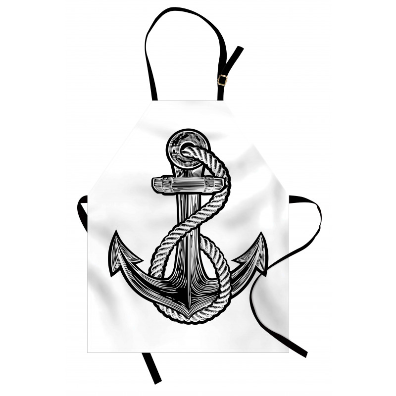 Monochrome Anchor Apron