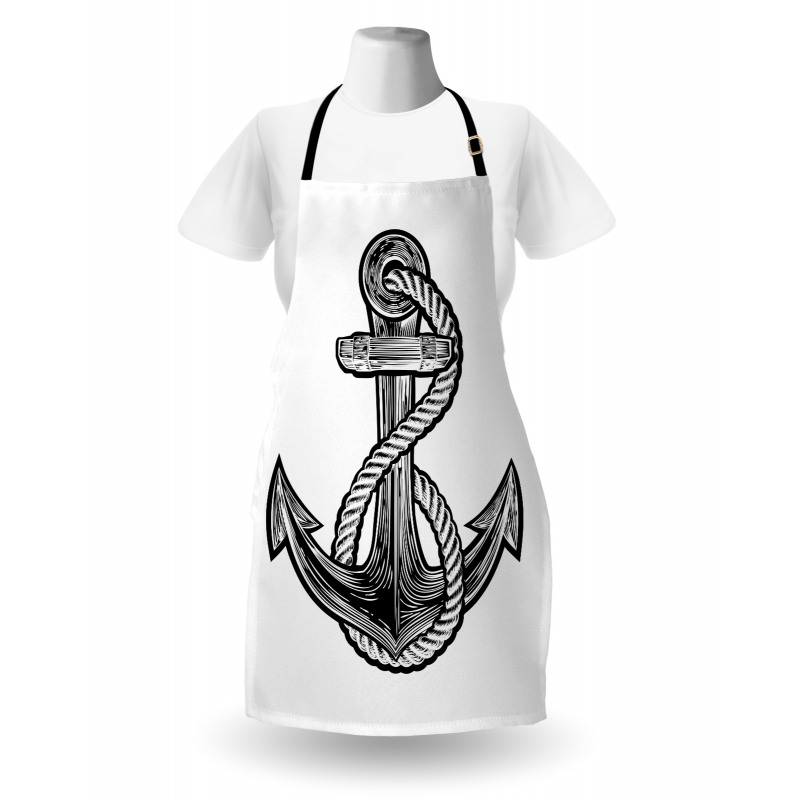 Monochrome Anchor Apron