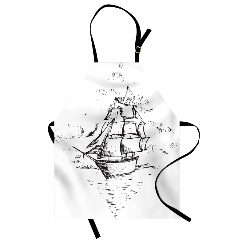 Sailboat Sketch Apron